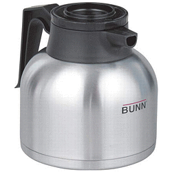 Bunn Commercial Economy Carafe - Black and Stainless Steel 1.9 Liter 64oz