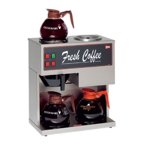 Cecilware BT3 Brew Time 3 Warmer Pour-over Coffee Maker With Stainless Steel Construction
