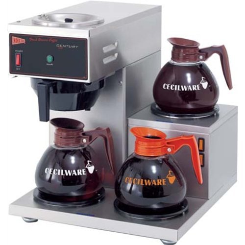 Cecilware C2003PR Century 2000 3 Warmer Pour-over Coffee Maker With Instant Brew