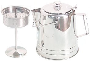 GSI 8 Cup Glacier Stainless Steel Conical Coffee Percolator