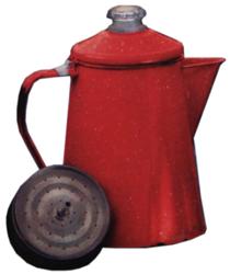 GSI Red Enamelware Coffee Percolator