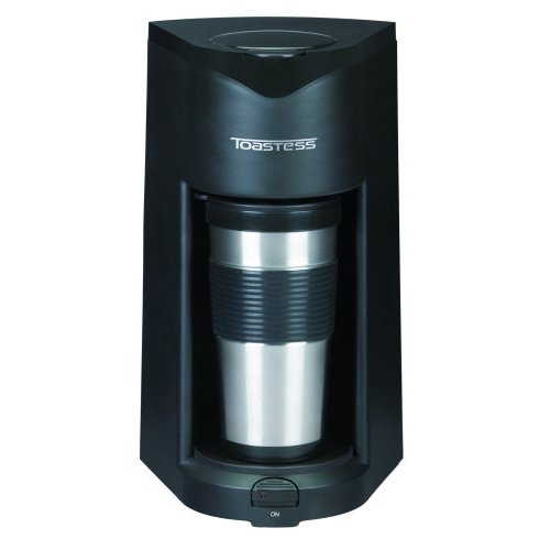 Toastess TFC-25T Silhouette 800-Watt Personal-Size Coffeemaker with Stainless-Steel Travel Mug