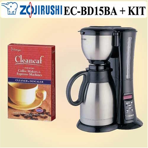 Zojirushi ECBD15 Fresh Brew Stainless Steel Thermal Carafe Coffee Maker w/ Decalcifier