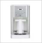 Cuisinart DCC-1200W Brew Central 12-Cup Programmable Coffee Maker, White and Stainless Steel
